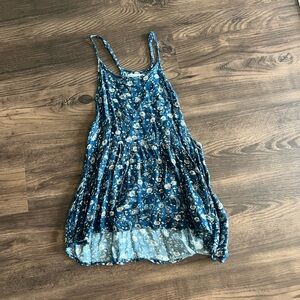 American eagle blue floral babydoll tank top